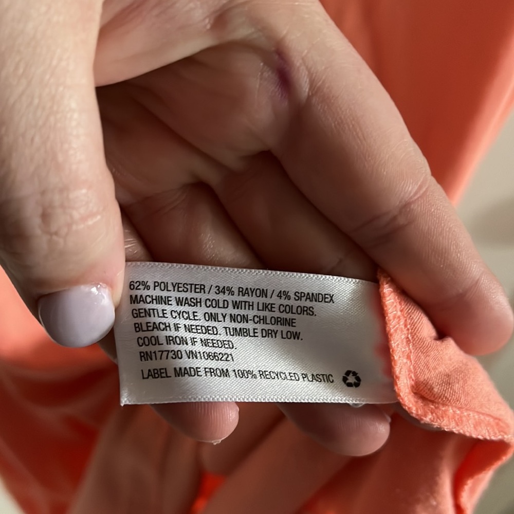 Mossimo Salmon Sun Dress With Cutout Back Size Large - Picture 7 of 7